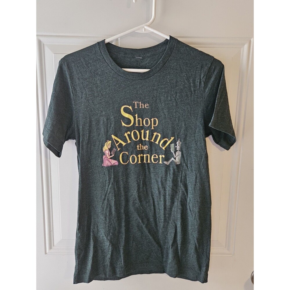 The Shop Around the Corner Dark Green‎ Graphic Print Womens T-Shirt Small/Medium